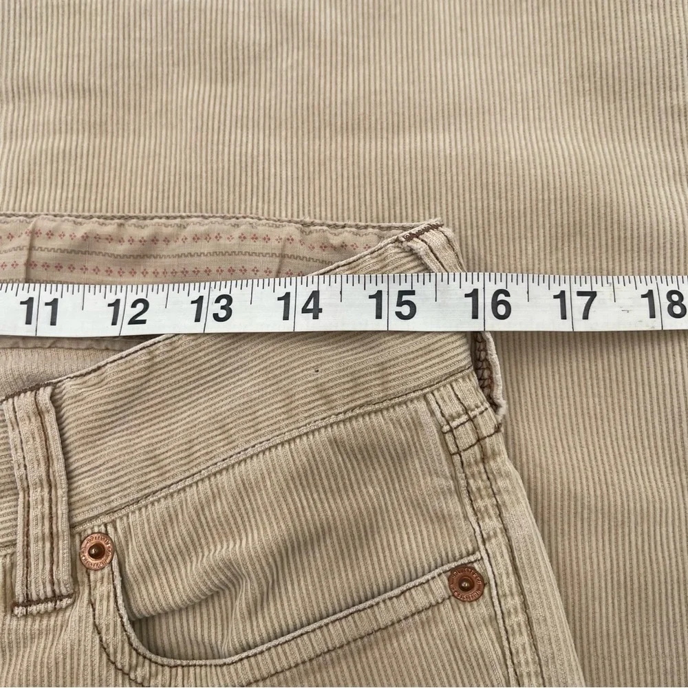 Vtg Y2K Hollister Tan Corduroy Flare Pants Junior 5 Stretch Retro Low Rise - Picture 10 of 15